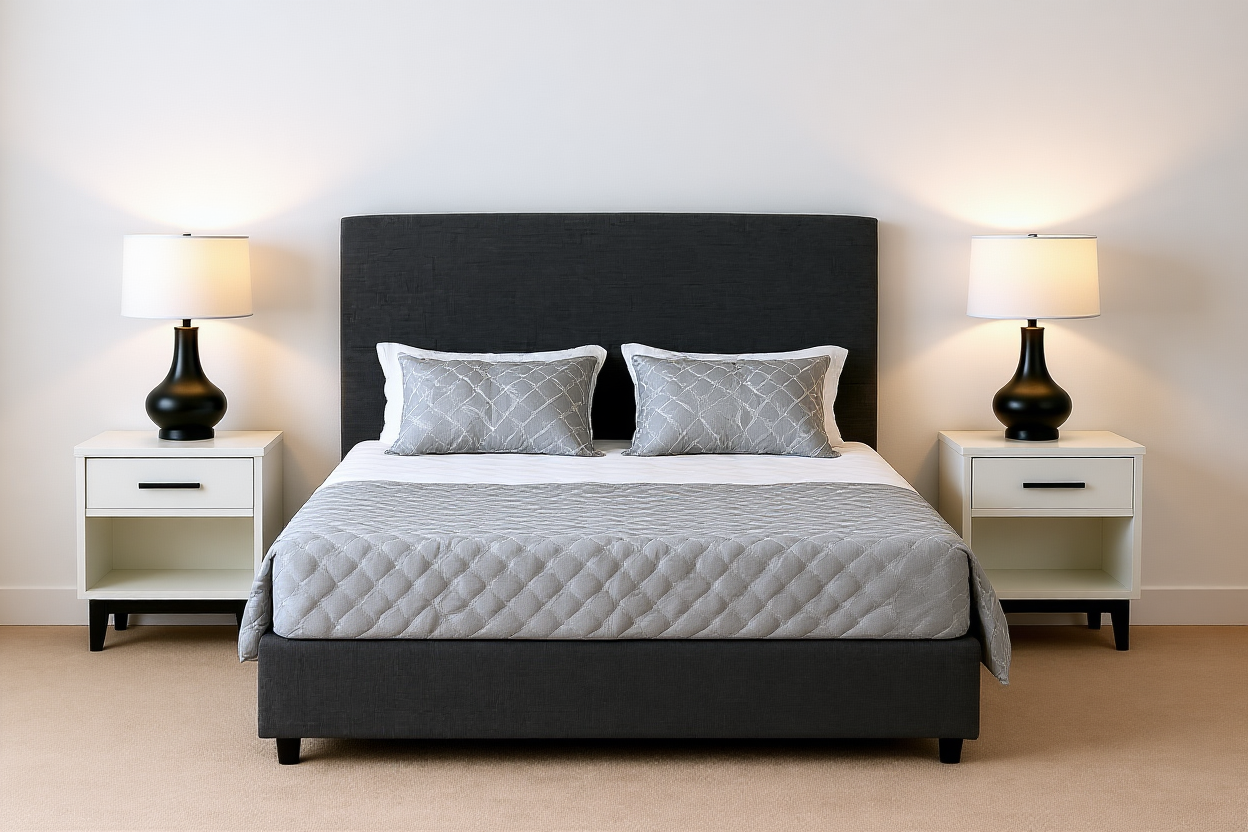 ELARA (AUSSIE MADE) UPHOLSTERED BEDROOM COLLECTION - ASSORTED FABRICS AND COLOURS - STARTING FROM $699
