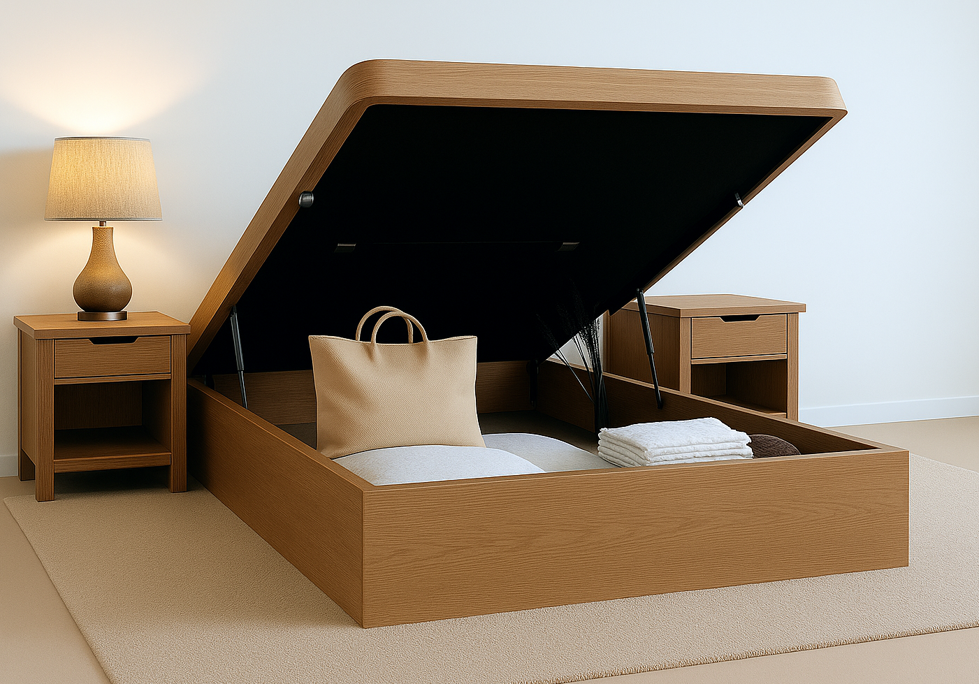 ENCORE (AUSSIE MADE) ENSEMBLE BASE WITH GAS LIFT UNDERBED STORAGE COLLECTION - ASSORTED TAINED COLOURS - STARTING FROM $1199