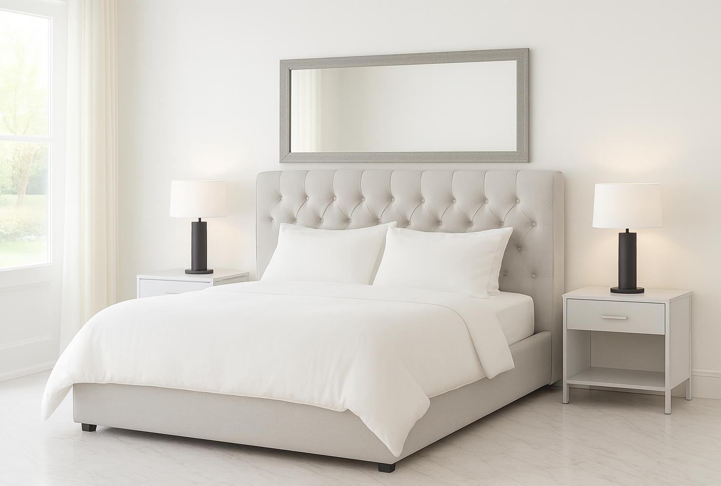 FARMSTEAD (AUSSIE MADE) UPHOLSTERED BEDROOM COLLECTION - ASSORTED FABRICS AND COLOURS - STARTING FROM $799