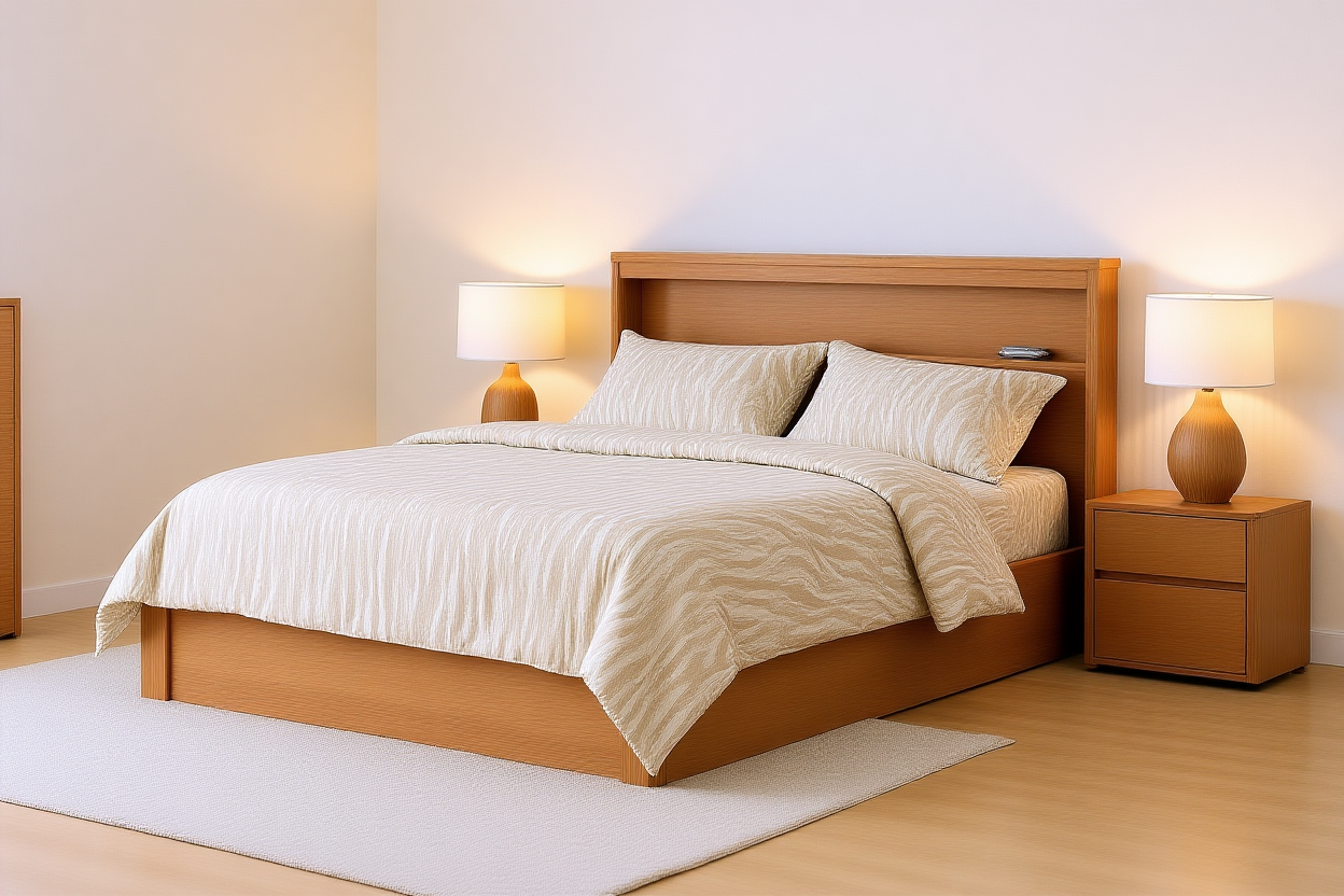 FEATURE (AUSSIE MADE) BOOKEND BEDROOM COLLECTION - TASSIE OAK COMBINATION - ASSORTED STAINED COLOURS - STARTING FROM $1999