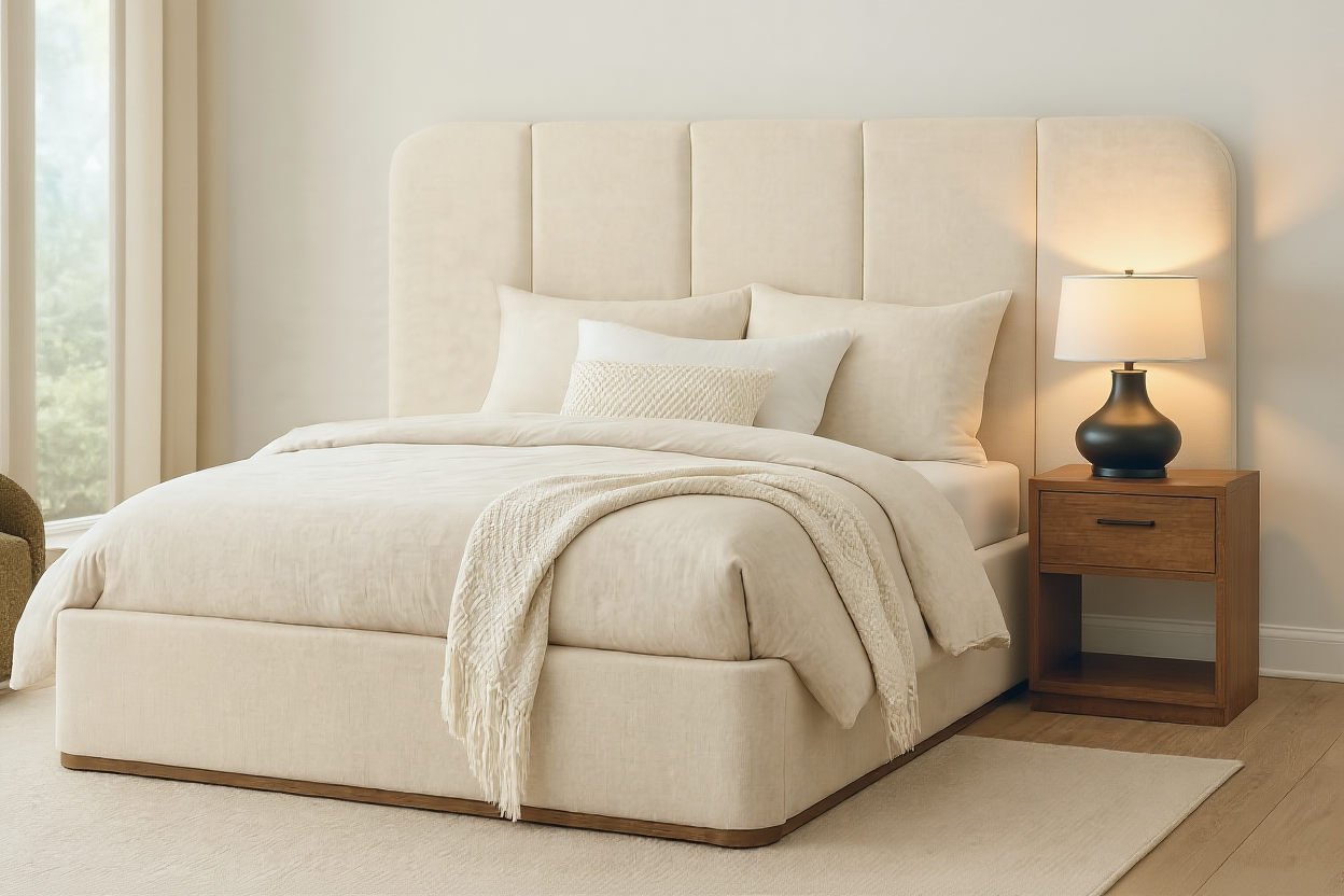 MAROUBRA (AUSSIE MADE) UPHOLSTERED BEDFRAME – ASSORTED FABRICS & COLOURS - STARTING FROM $2999