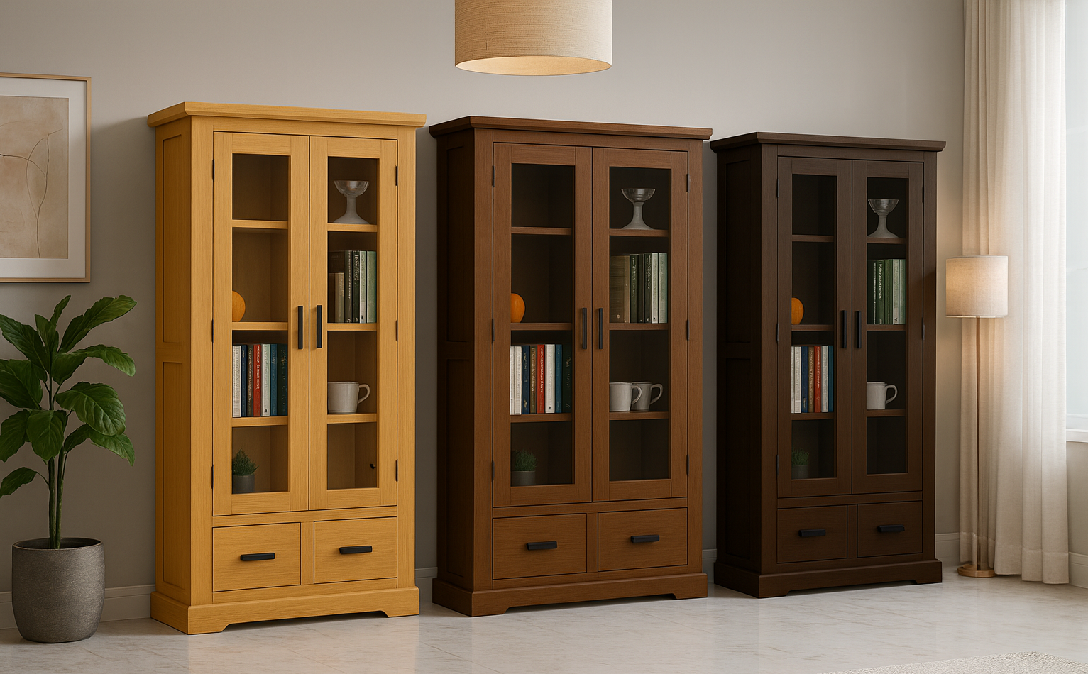 HAMPTONS (AUSSIE MADE) LIBRARY UNIT COLLECTION - ASSORTED STAINED COLOURS - STARTING FROM $1899