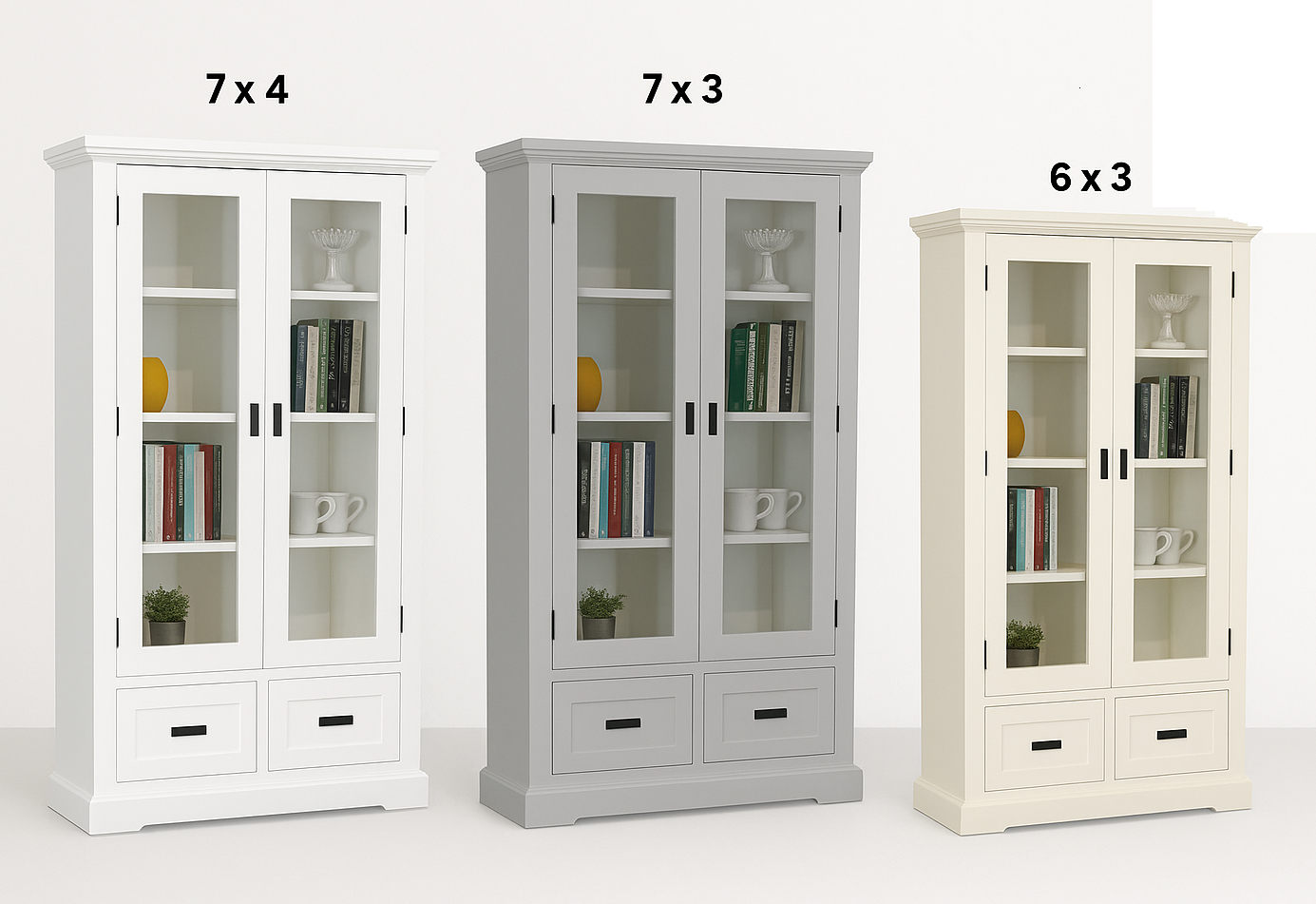 HAMPTONS (AUSSIE MADE) LIBRARY UNIT COLLECTION - ASSORTED PAINTED COLOURS - STARTING FROM $1899