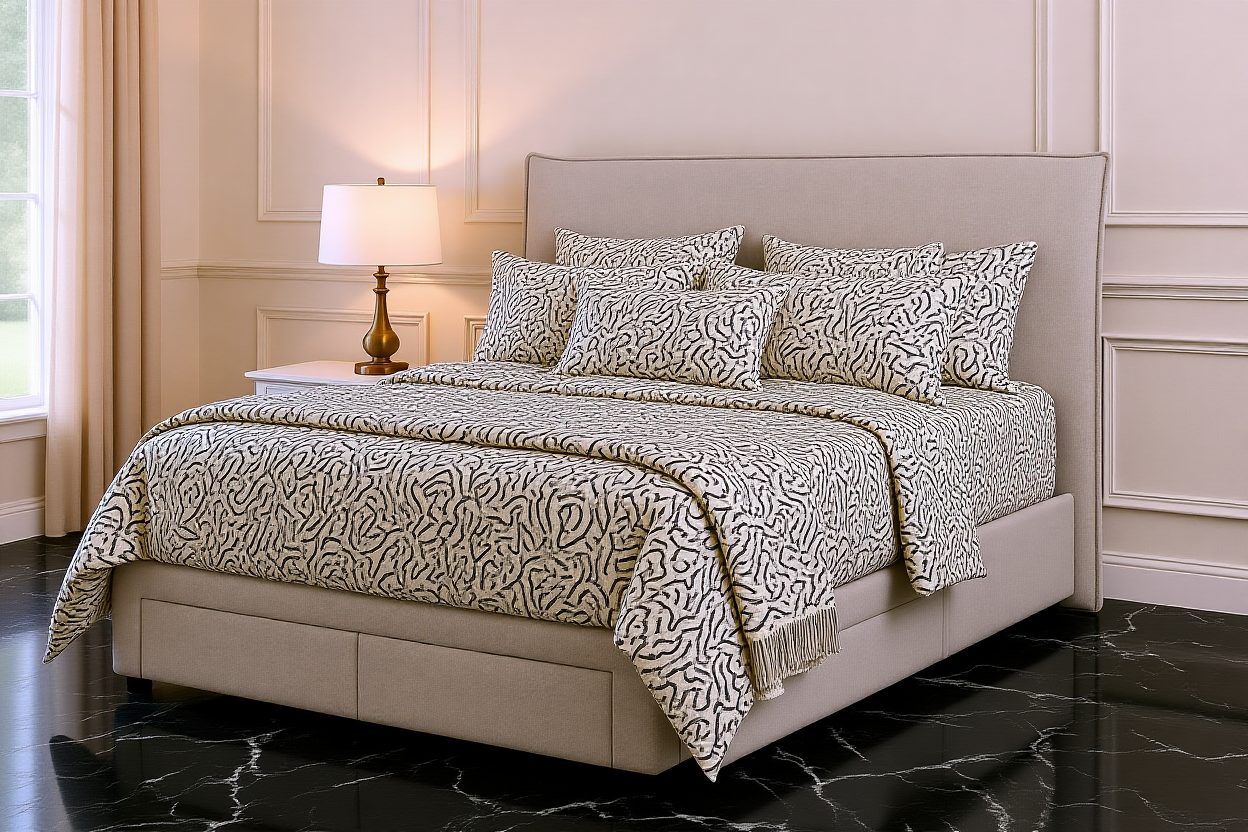 HOTHAM (AUSSIE MADE) UPHOLSTERED BEDROOM COLLECTION - ASSORTED FABRICS AND COLOURS - STARTING FROM $699