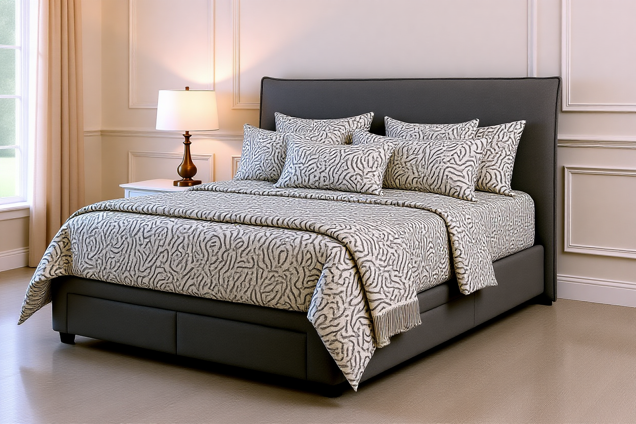 HOTHAM (AUSSIE MADE) UPHOLSTERED BEDROOM COLLECTION - ASSORTED FABRICS AND COLOURS - STARTING FROM $699