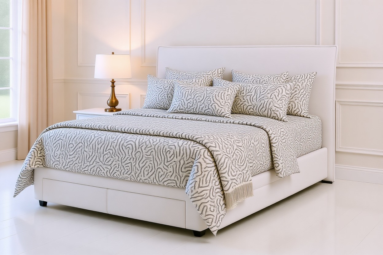 HOTHAM (AUSSIE MADE) UPHOLSTERED BEDROOM COLLECTION - ASSORTED FABRICS AND COLOURS - STARTING FROM $699
