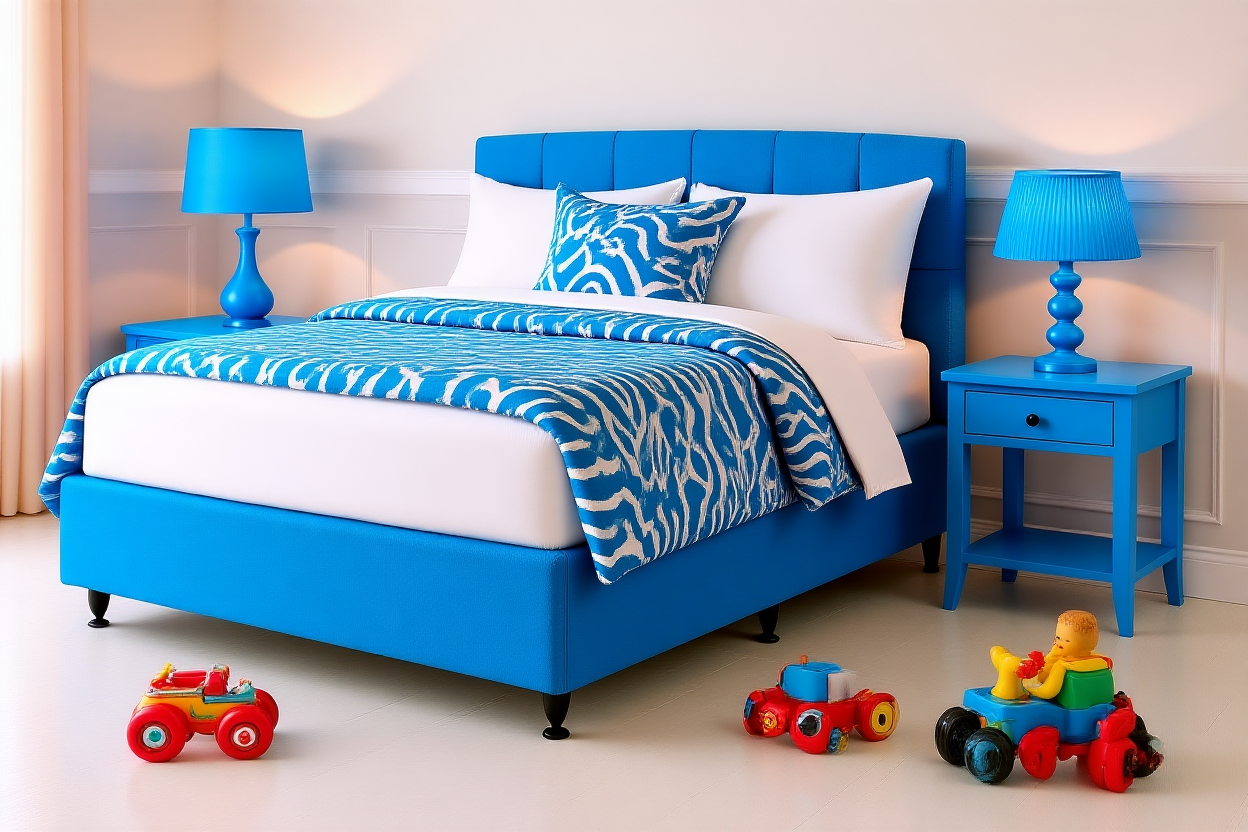MAGISTERIAL - MAJESTIC (AUSSIE MADE) KIDS UPHOLSTERED BEDROOM COLLECTION WITH HIGH PROFILE BASE - ASSORTED FABRICS AND COLOURS - STARTING FROM $499