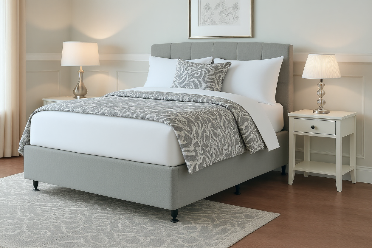 HYDRA (AUSSIE MADE) UPHOLSTERED BEDROOM COLLECTION - ASSORTED FABRICS AND COLOURS - STARTING FROM $299