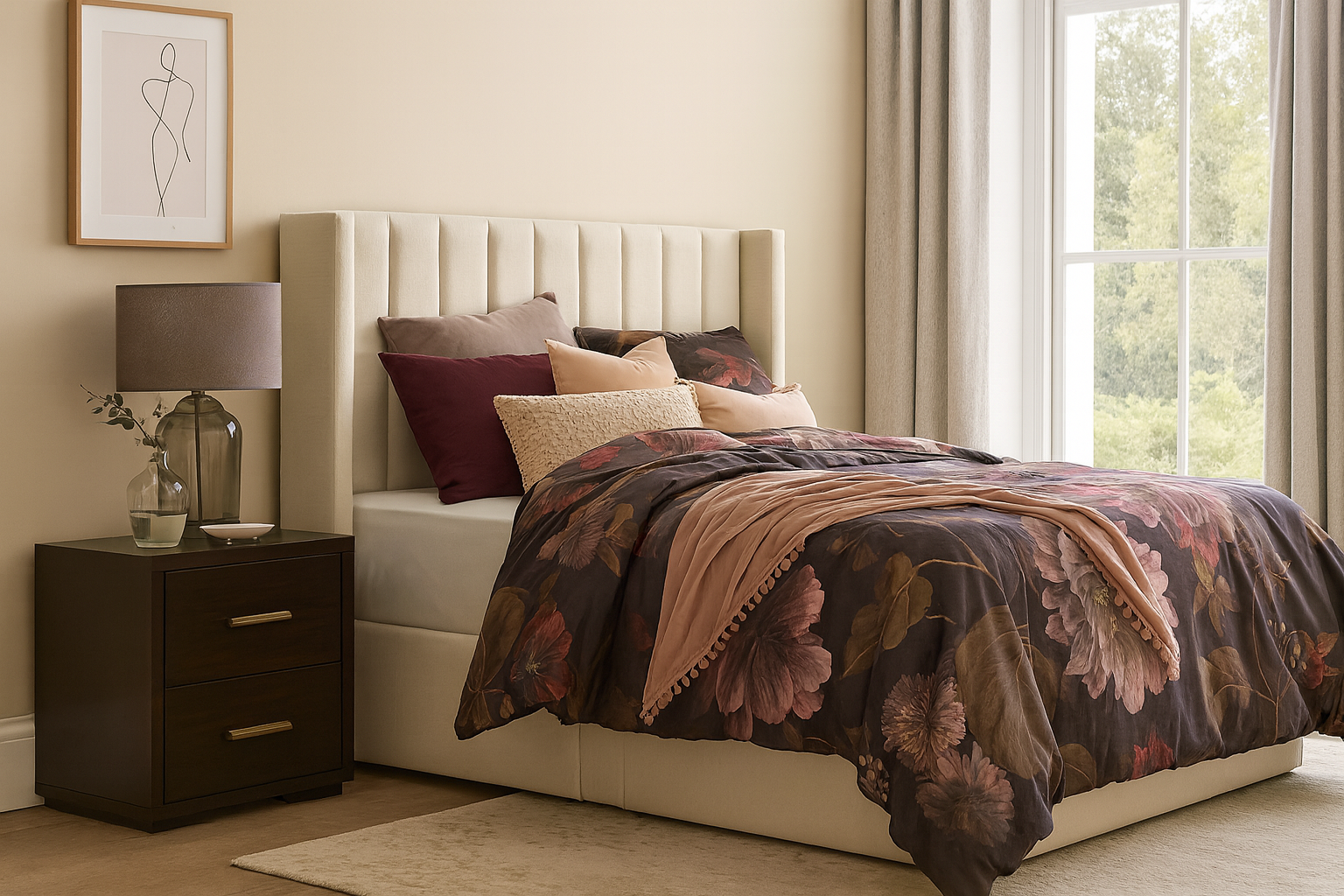 ISABELLA (AUSSIE MADE) UPHOLSTERED BEDROOM COLLECTION - ASSORTED FABRICS AND COLOURS - STARTING FROM $999