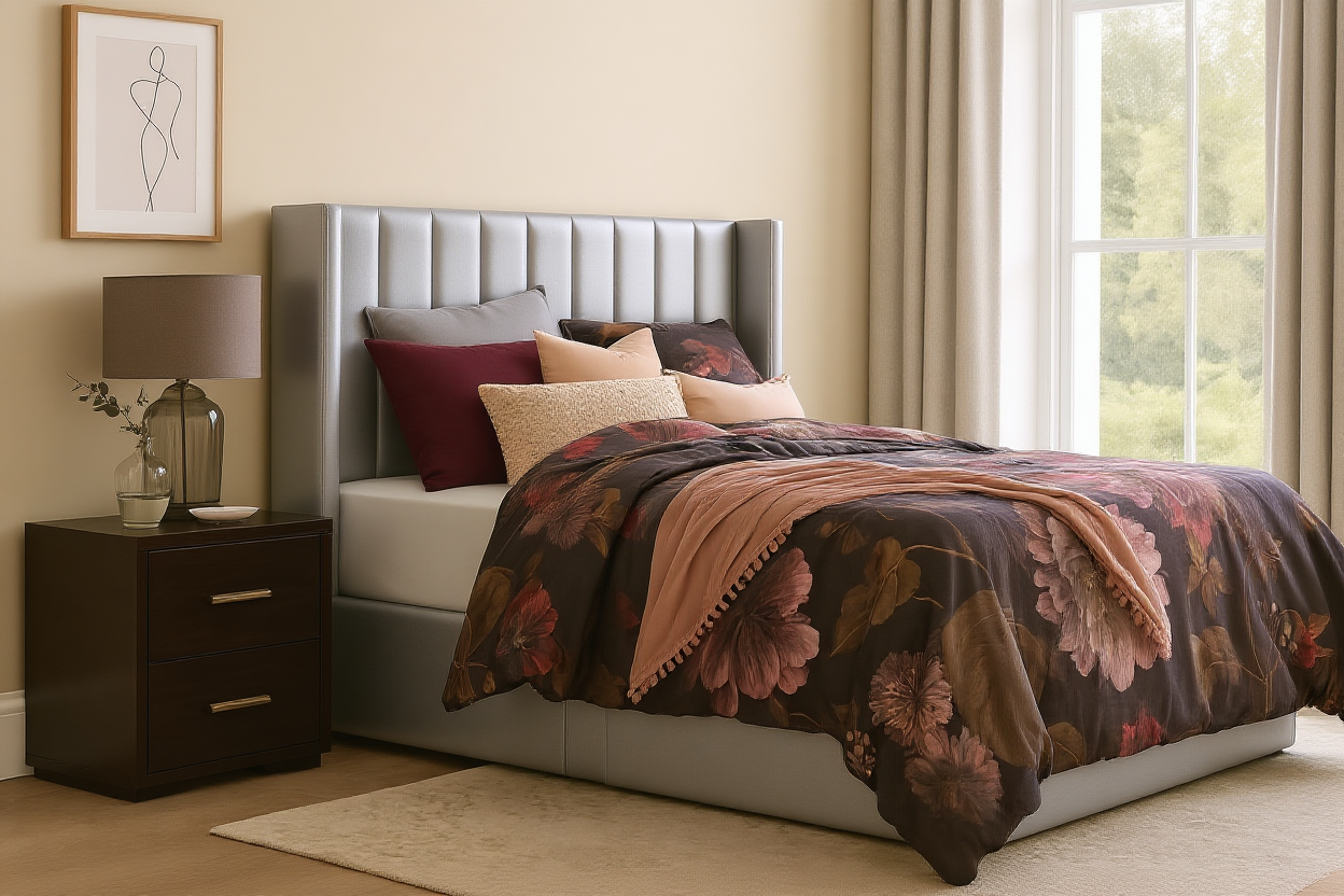 ISABELLA (AUSSIE MADE) UPHOLSTERED BEDROOM COLLECTION - ASSORTED FABRICS AND COLOURS - STARTING FROM $999
