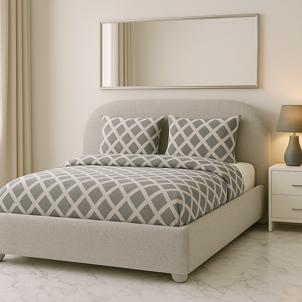 JACKSON (AUSSIE MADE) UPHOLSTERED BEDROOM COLLECTION - ASSORTED FABRICS AND COLOURS - STARTING FROM $799