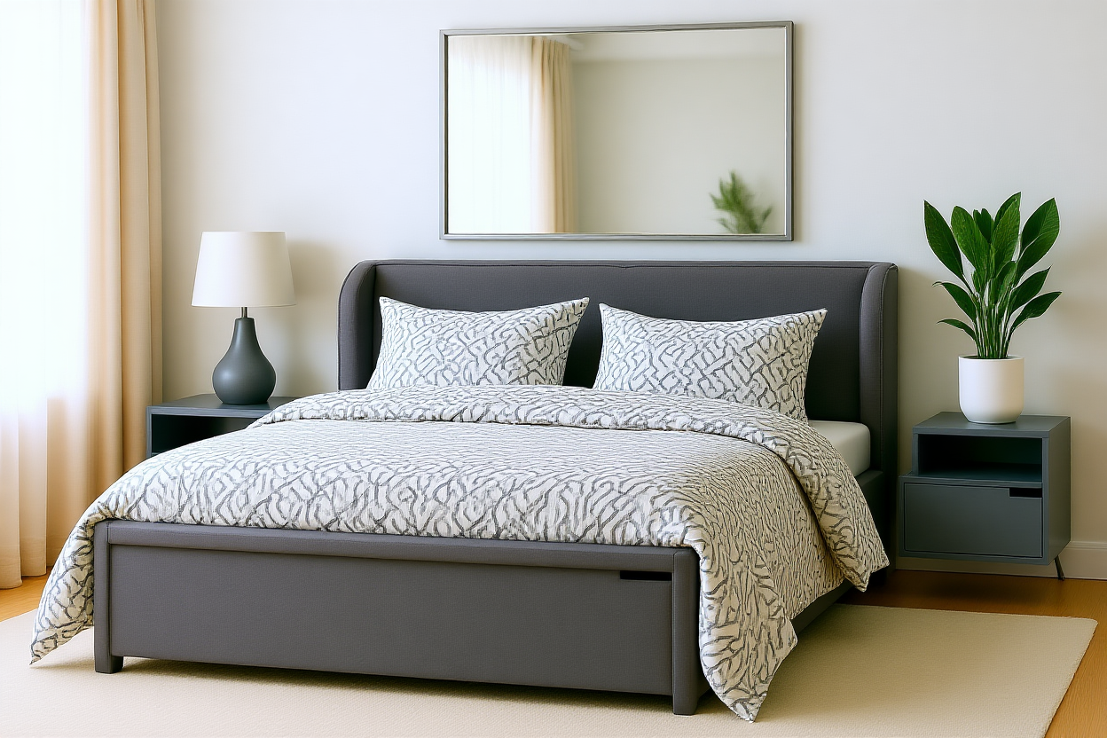 LENOVO (AUSSIE MADE) ALL FABRIC STORAGE BEDROOM COLLECTION - ASSORTED FABRICS AND COLOURS - STARTING FROM $699
