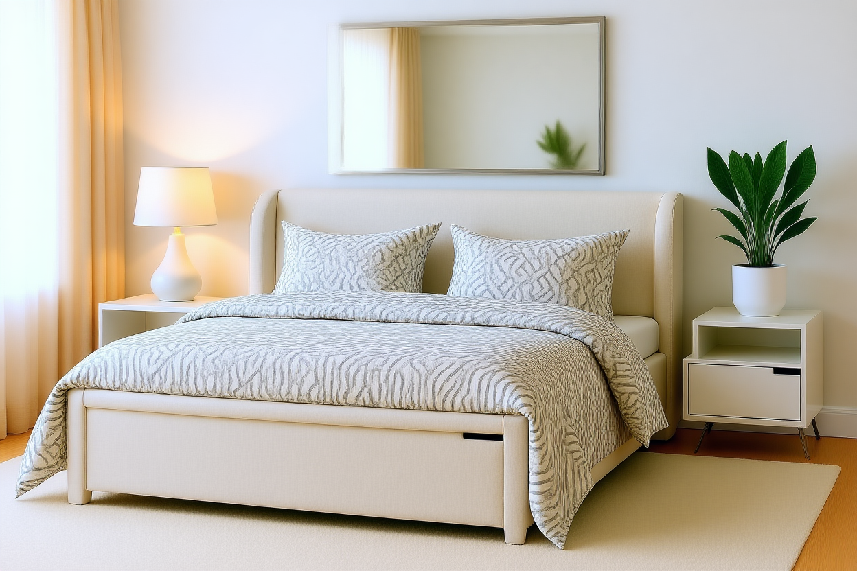 LENOVO (AUSSIE MADE) ALL FABRIC STORAGE BEDROOM COLLECTION - ASSORTED FABRICS AND COLOURS - STARTING FROM $699