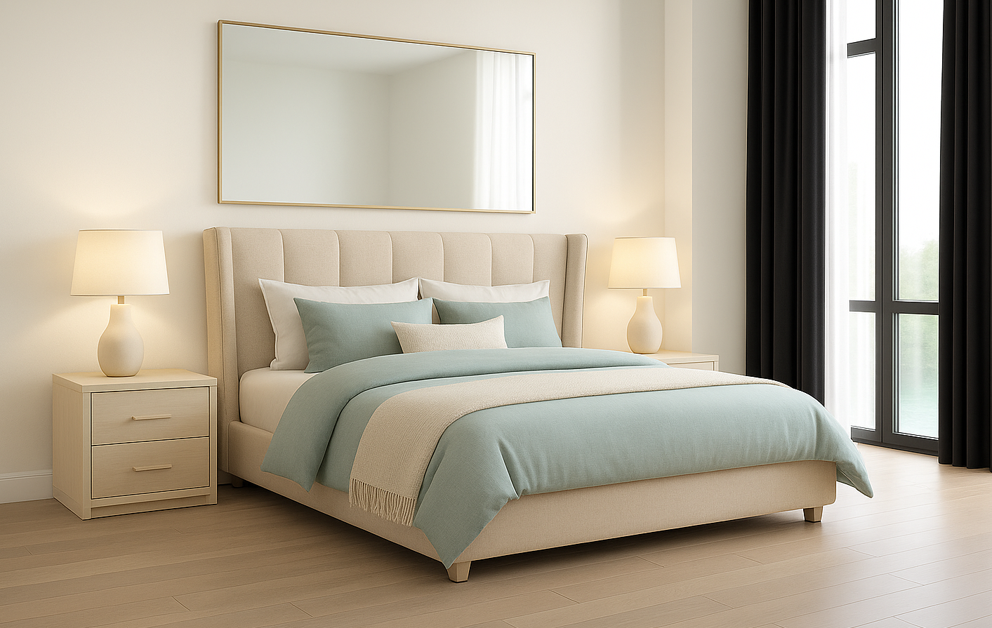 MONIQUE (AUSSIE MADE) UPHOLSTERED BEDROOM COLLECTION – ASSORTED FABRICS & COLOURS - STARTING FROM $899