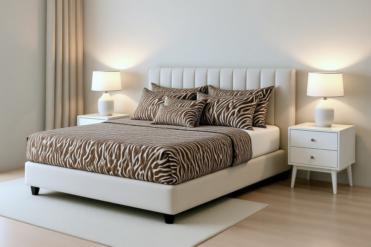 WATERFALL (AUSSIE MADE) UPHOLSTERED BEDROOM COLLECTION WITH MAJESTIC HIGH BASE  - ASSORTED FABRICS AND COLOURS - STARTING FROM $699