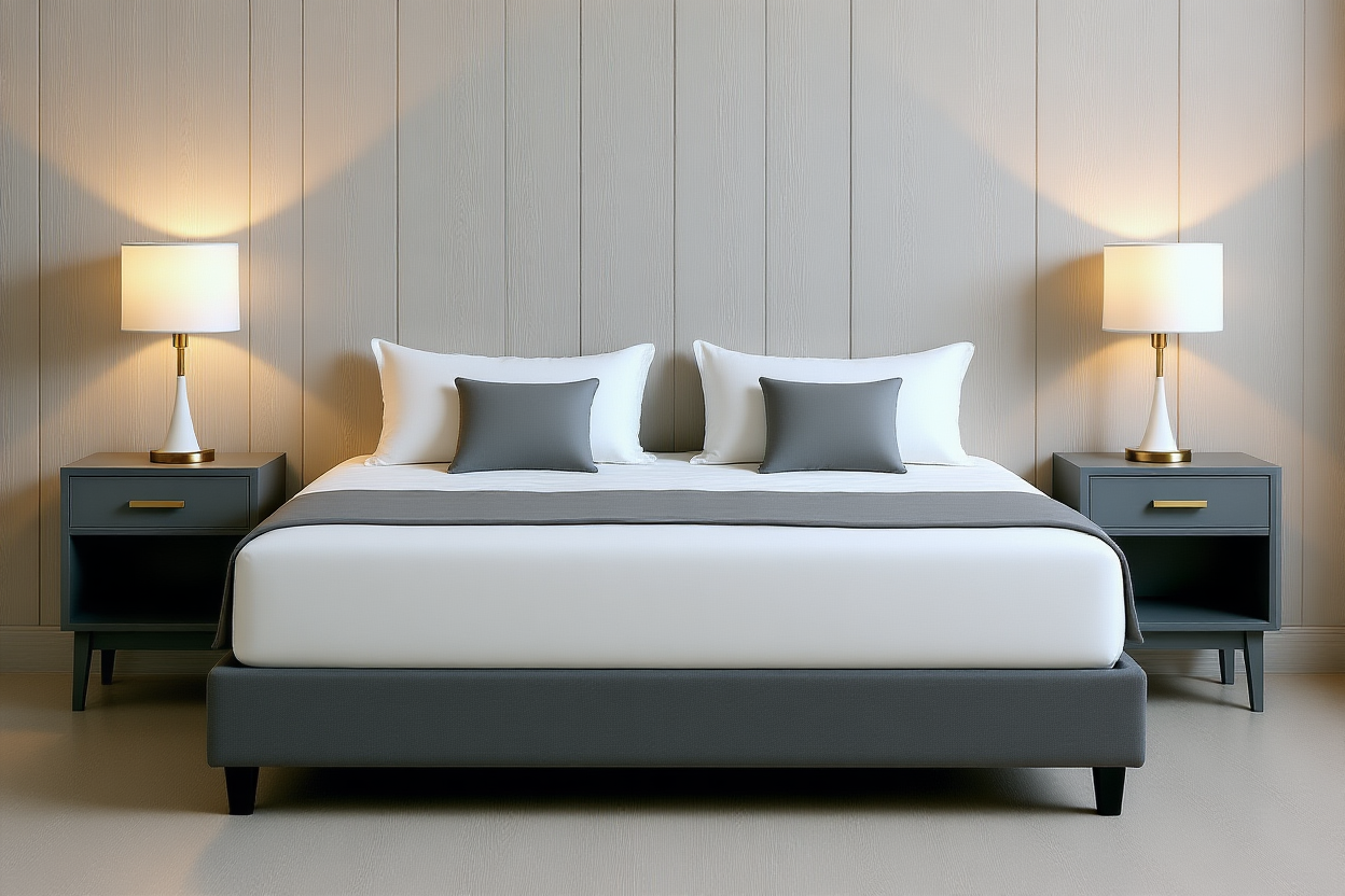 (FW) POROS UPHOLSTERED SLIMLINE / LOW PROFILED BED BASE / (AMF) TASMAN (AUSSIE MADE) BASE WITH NO DRAWERS - ASSORTED FABRICS &  COLOURS - STARTING FROM  $699