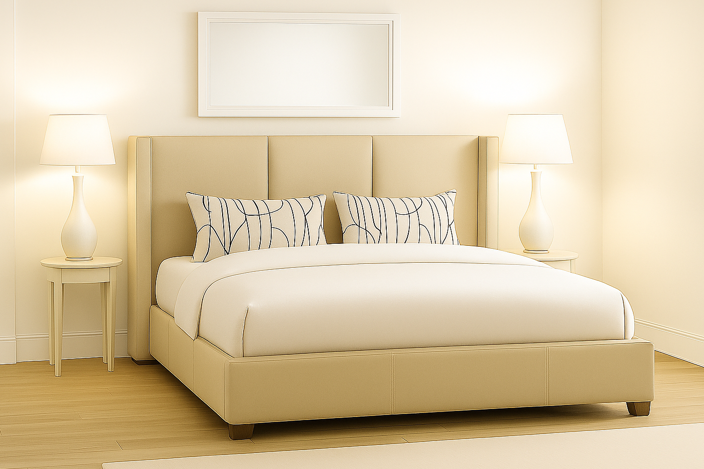 RADIANCE (AUSSIE MADE) UPHOLSTERED BEDROOM COLLECTION – ASSORTED FABRICS & COLOURS - STARTING FROM $999