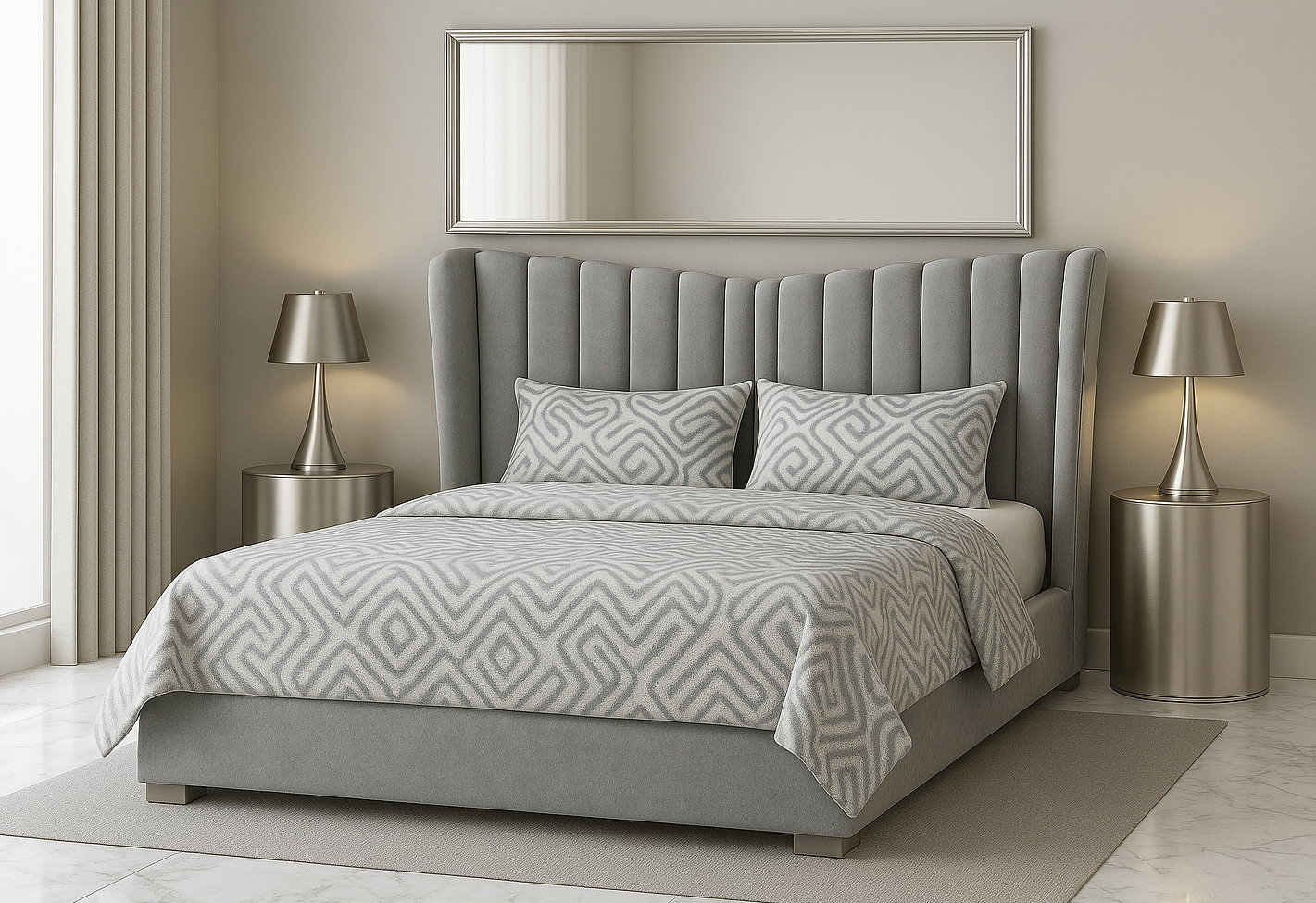 REAL (AUSSIE MADE) UPHOLSTERED BEDROOM COLLECTION – ASSORTED FABRICS & COLOURS - STARTING FROM $1299