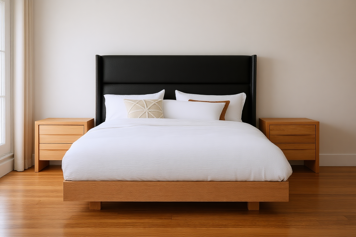 RIALTO (AUSSIE MADE) BEDROOM COLLECTION - FABRIC / SOLID TIMBER / TASSIE OAK VENEER / TASSIE OAK HARDWOOD COMBINATION - ASSORTED PAINTED COLOURS - STARTING FROM $1999