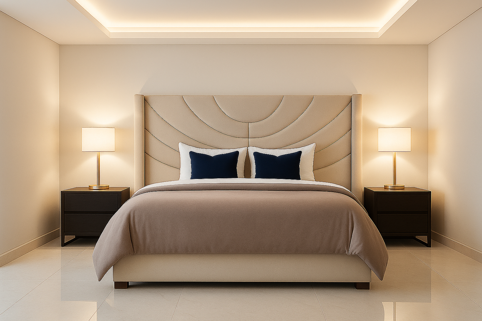 SADDLE (AUSSIE MADE) WINGED UPHOLSTERED BEDROOM COLLECTION – ASSORTED FABRICS & COLOURS - STARTING FROM $999