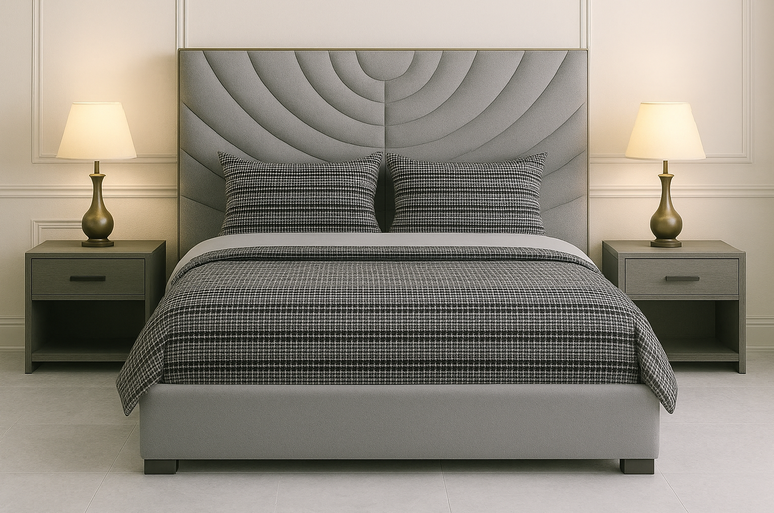 SADDLE (AUSSIE MADE) SQUARE UPHOLSTERED BEDROOM COLLECTION – ASSORTED FABRICS & COLOURS - STARTING FROM $799