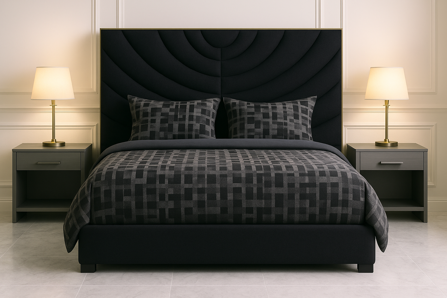 SADDLE (AUSSIE MADE) SQUARE UPHOLSTERED BEDROOM COLLECTION – ASSORTED FABRICS & COLOURS - STARTING FROM $799