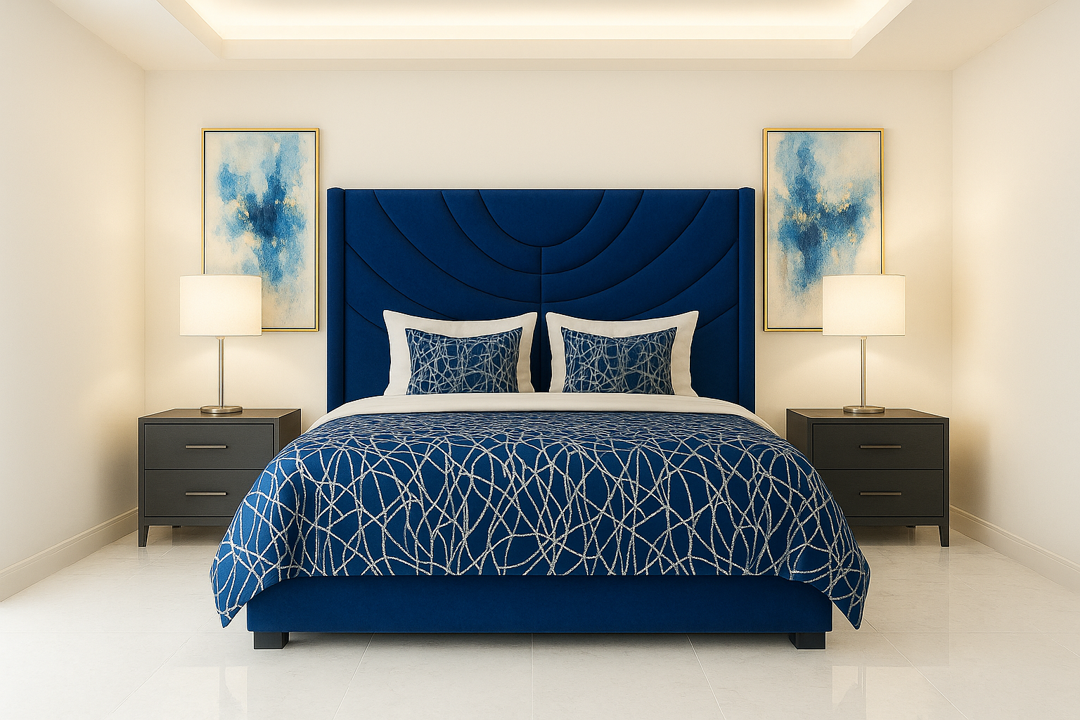 SADDLE (AUSSIE MADE) WINGED UPHOLSTERED BEDROOM COLLECTION – ASSORTED FABRICS & COLOURS - STARTING FROM $999