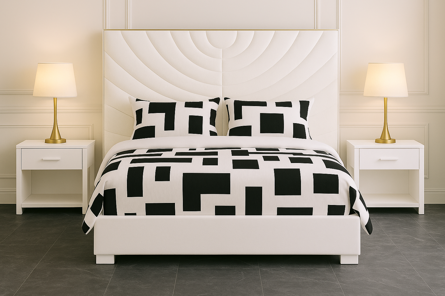 SADDLE (AUSSIE MADE) SQUARE UPHOLSTERED BEDROOM COLLECTION – ASSORTED FABRICS & COLOURS - STARTING FROM $799