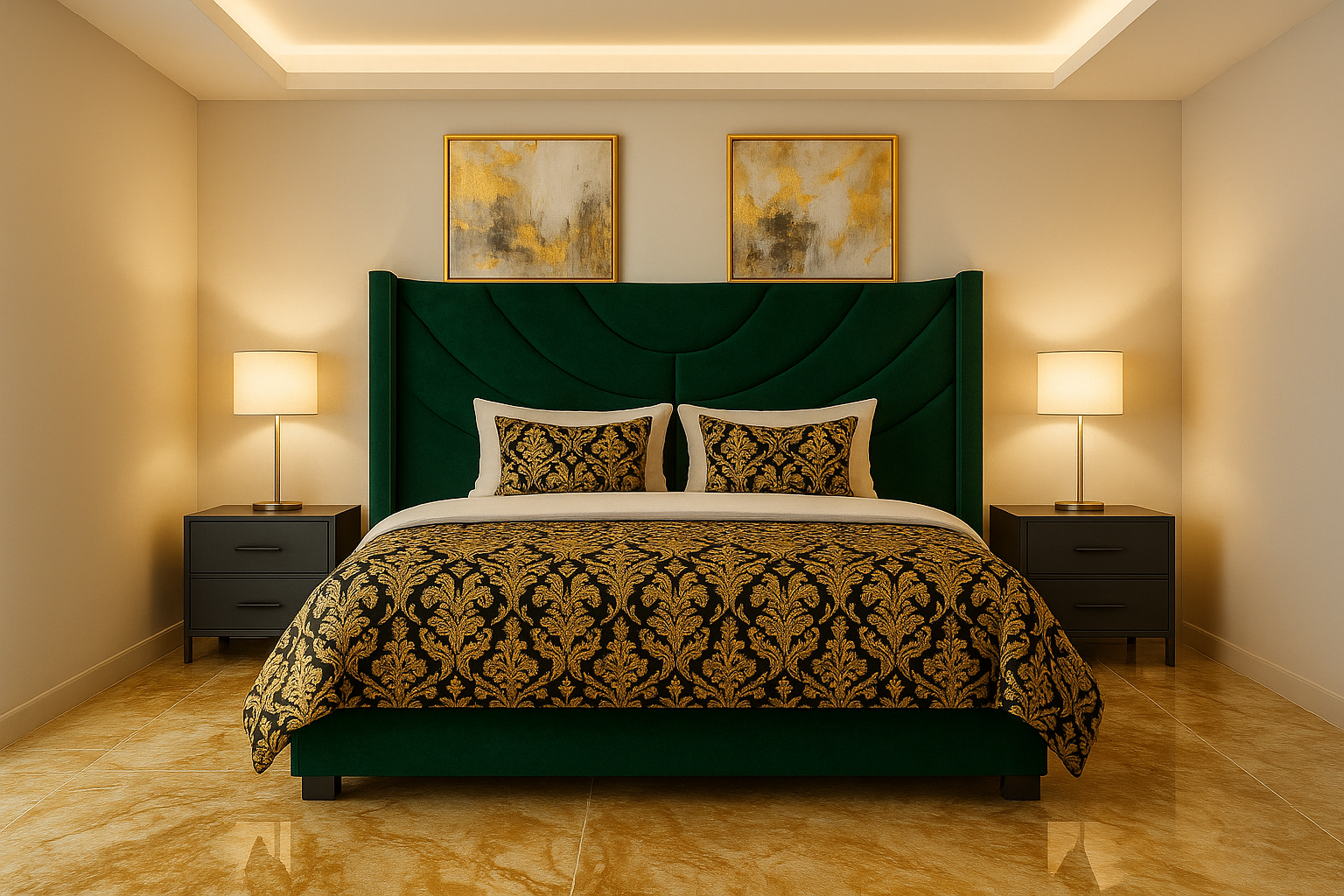 SADDLE (AUSSIE MADE) WINGED UPHOLSTERED BEDROOM COLLECTION – ASSORTED FABRICS & COLOURS - STARTING FROM $999