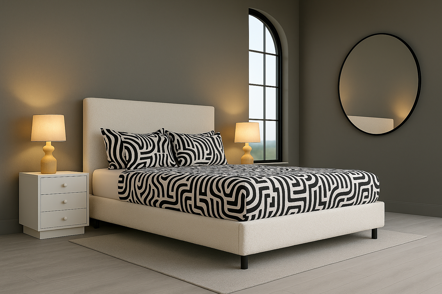 SIMPLES (AUSSIE MADE) UPHOLSTERED BEDROOM COLLECTION - ASSORTED FABRICS AND COLOURS - STARTING FROM $799