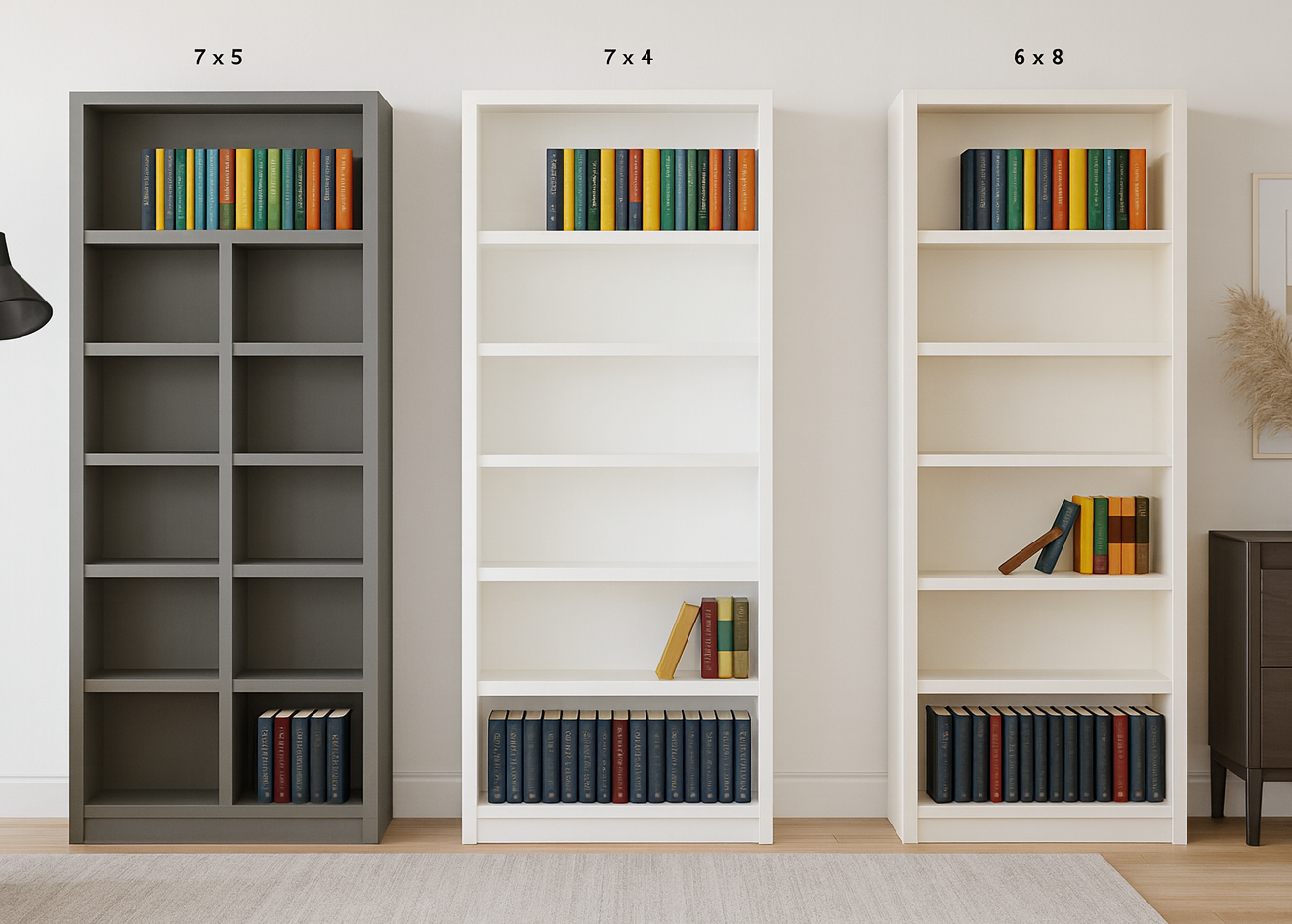 HIGHLINE BOOKCASES - PAINTED