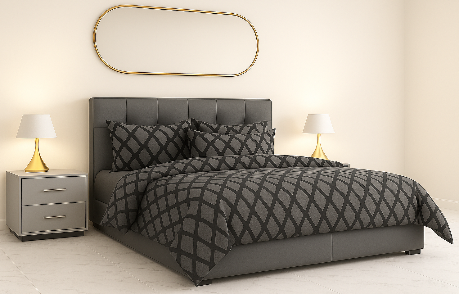 TOSCANO (AUSSIE MADE) UPHOLSTERED BEDROOM COLLECTION WITH 2 FRONT OR SIDE DRAWERS - ASSORTED FABRICS AND COLOURS - STARTING FROM $799