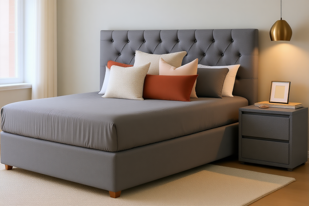 WALDORF (AUSSIE MADE) UPHOLSTERED BEDROOM COLLECTION - ASSORTED FABRICS AND COLOURS - STARTING FROM $999