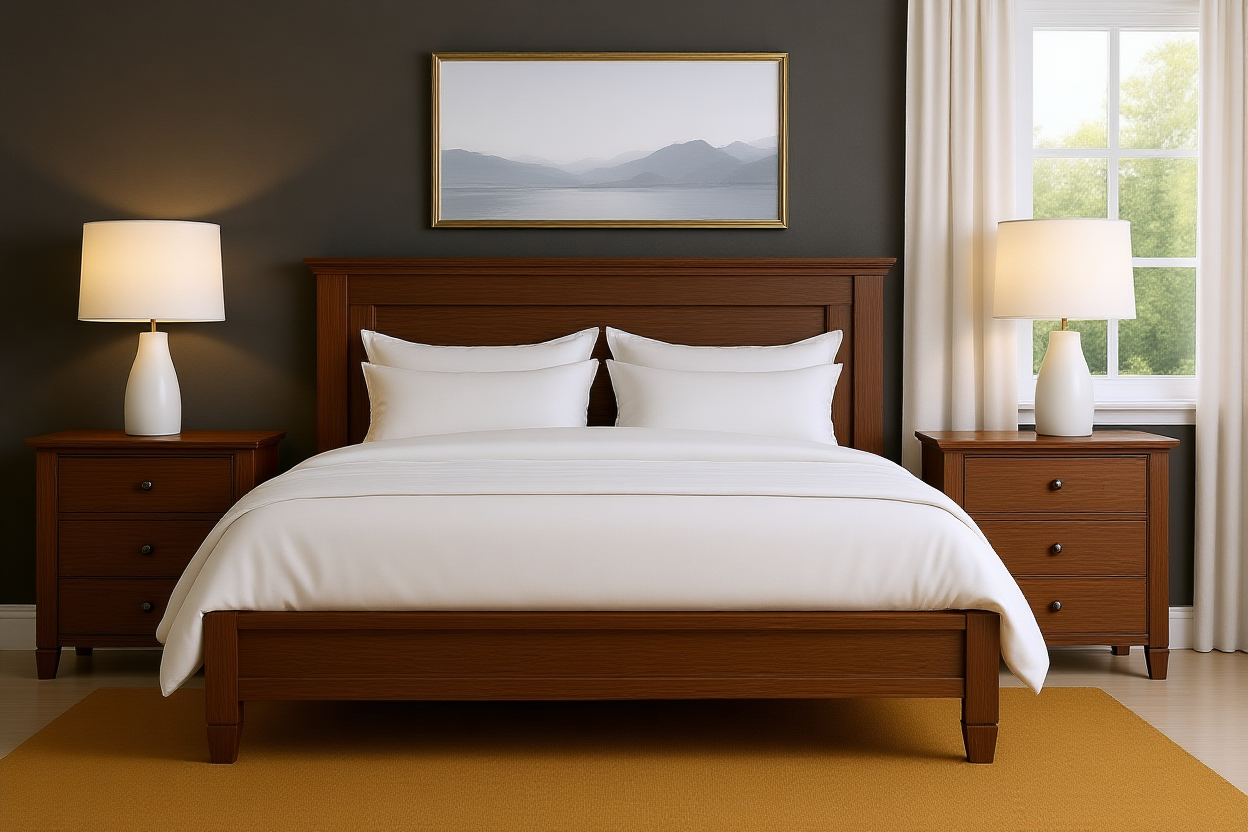 ZENITH (AUSSIE MADE) ALL TIMBER BEDROOM COLLECTION - ASSORTED STAINED COLOURS - STARTING FROM $1999