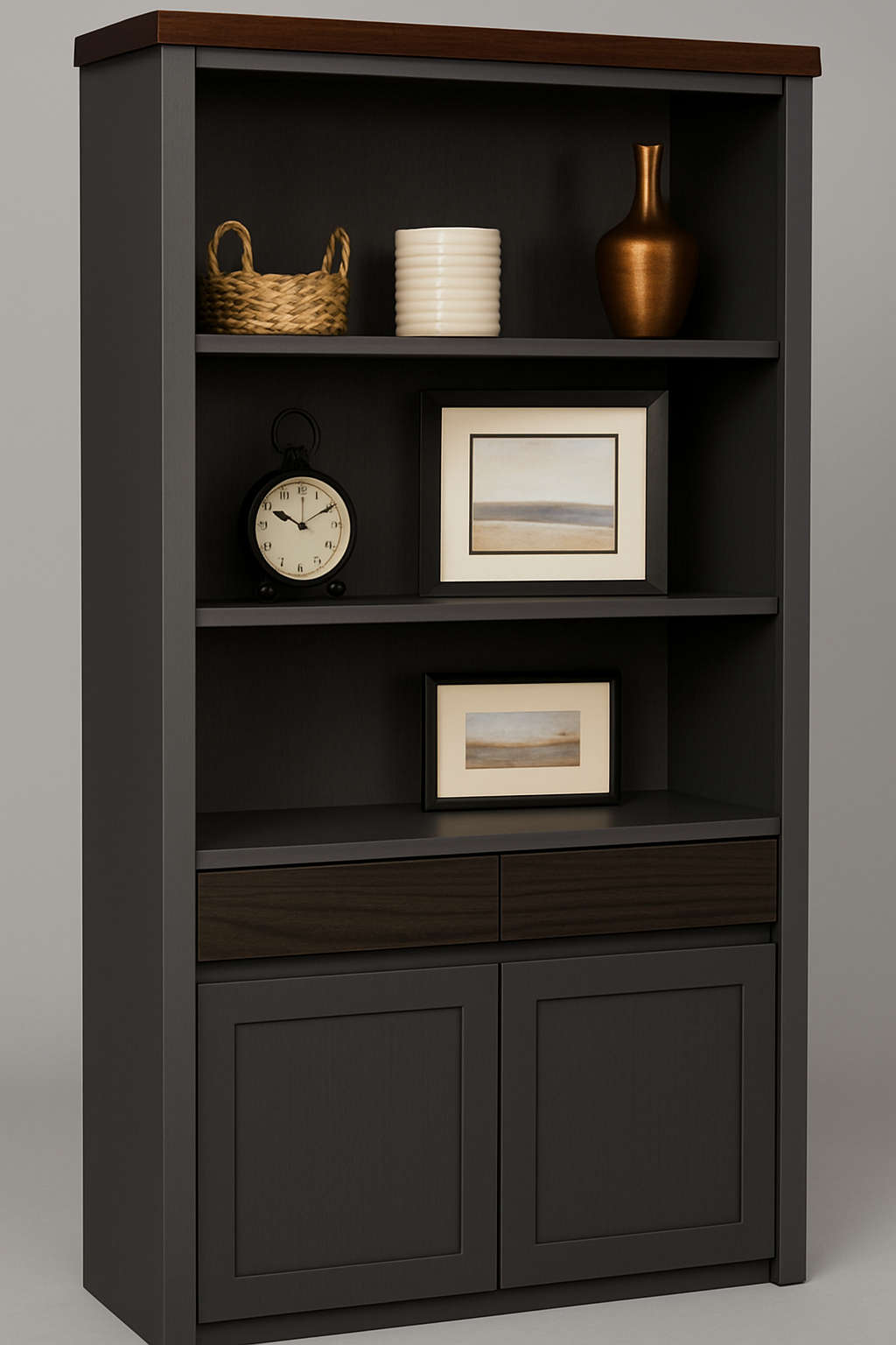 ABBOTSFORD (AUSSIE MADE) HIGHLINE BOOKCASE WITH DOORS COLLECTION - ASSORTED COLOURS - STARTING FROM $1299