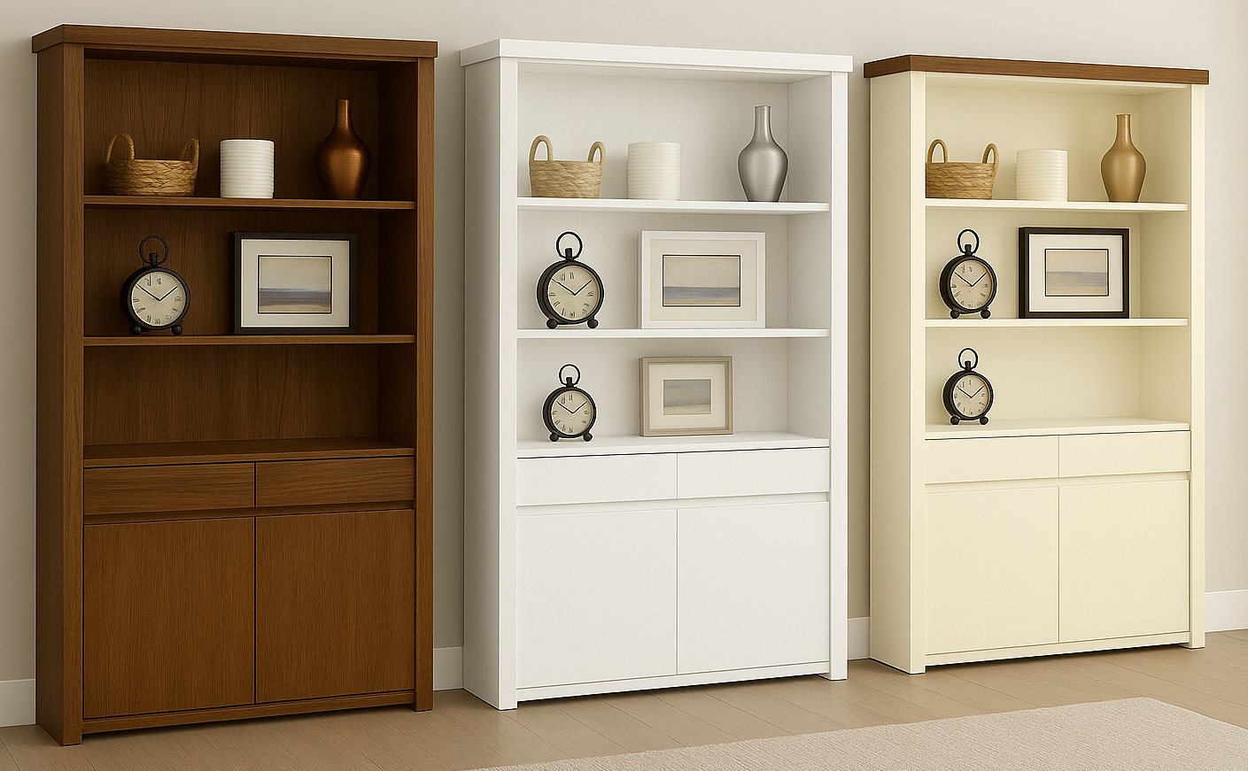 ABBOTSFORD (AUSSIE MADE) HIGHLINE BOOKCASE WITH DOORS COLLECTION - ASSORTED COLOURS - STARTING FROM $1299