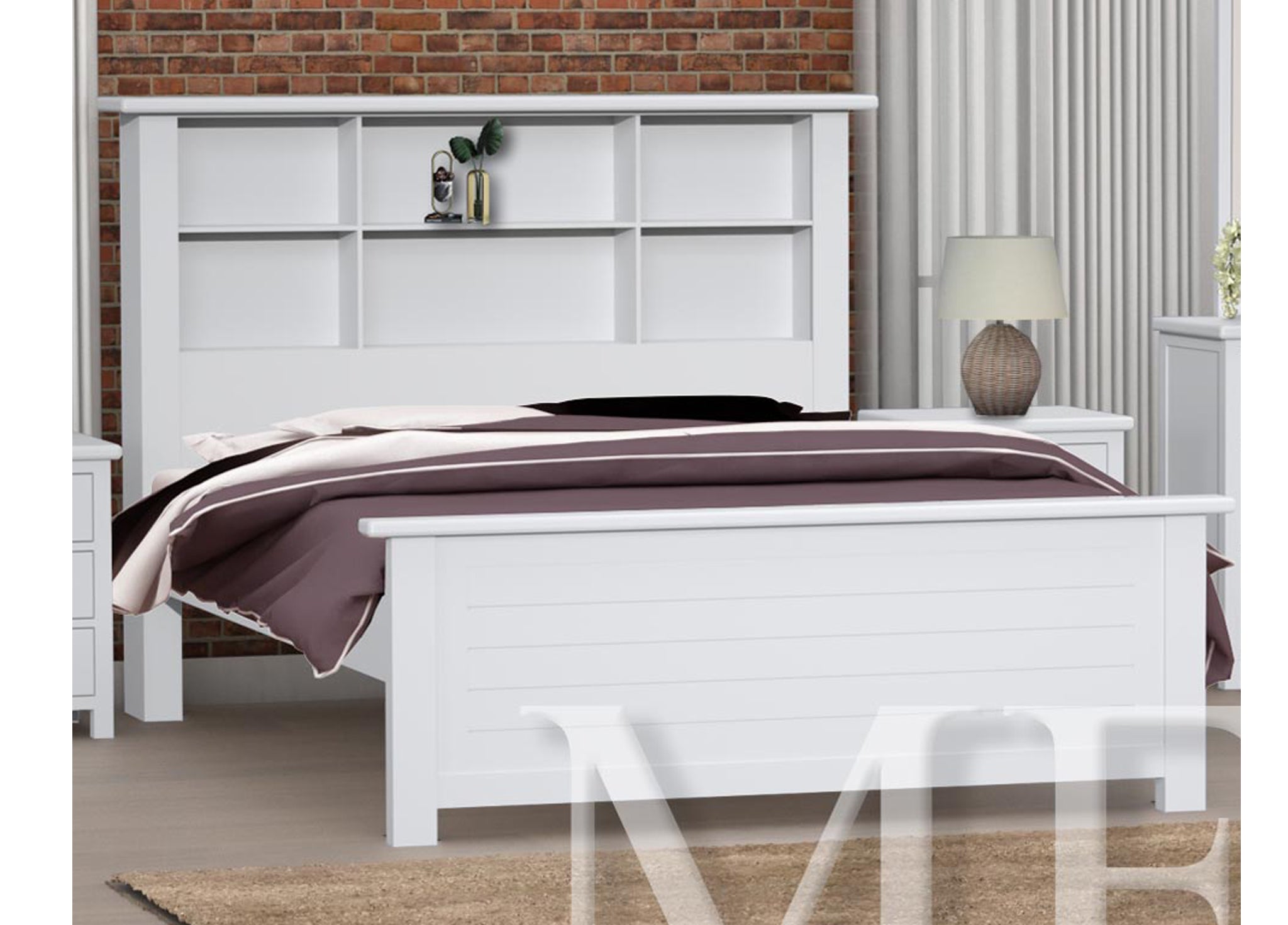 DOUBLE OR QUEEN DAMION (CUSTOM MADE) 3 PIECE (BEDSIDE) BEDROOM SUITE - ASSORTED COLOURS