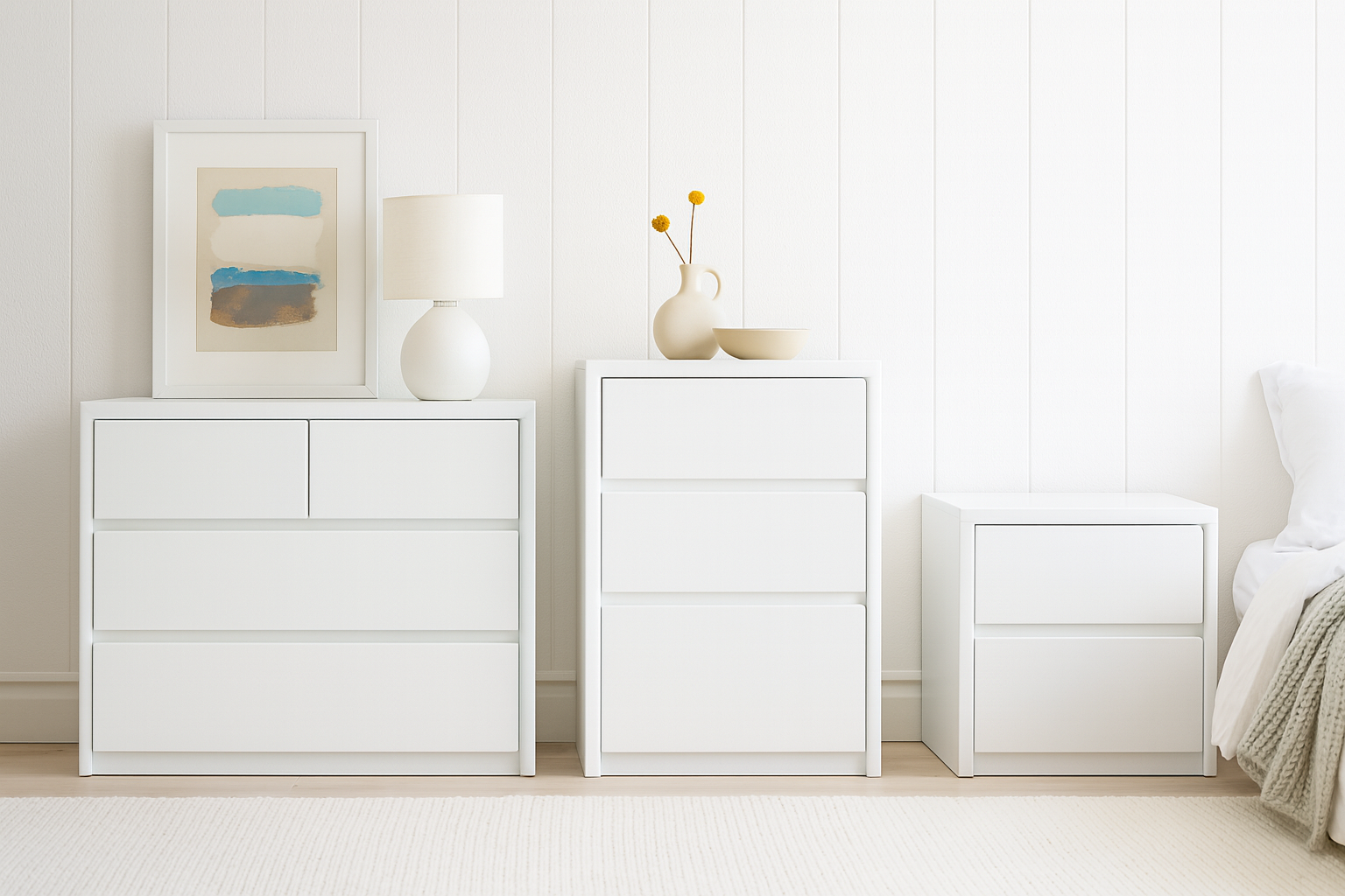 AVALON (AUSSIE MADE) BEDSIDE TABLE COLLECTION - ASSORTED PAINTED COLOURS