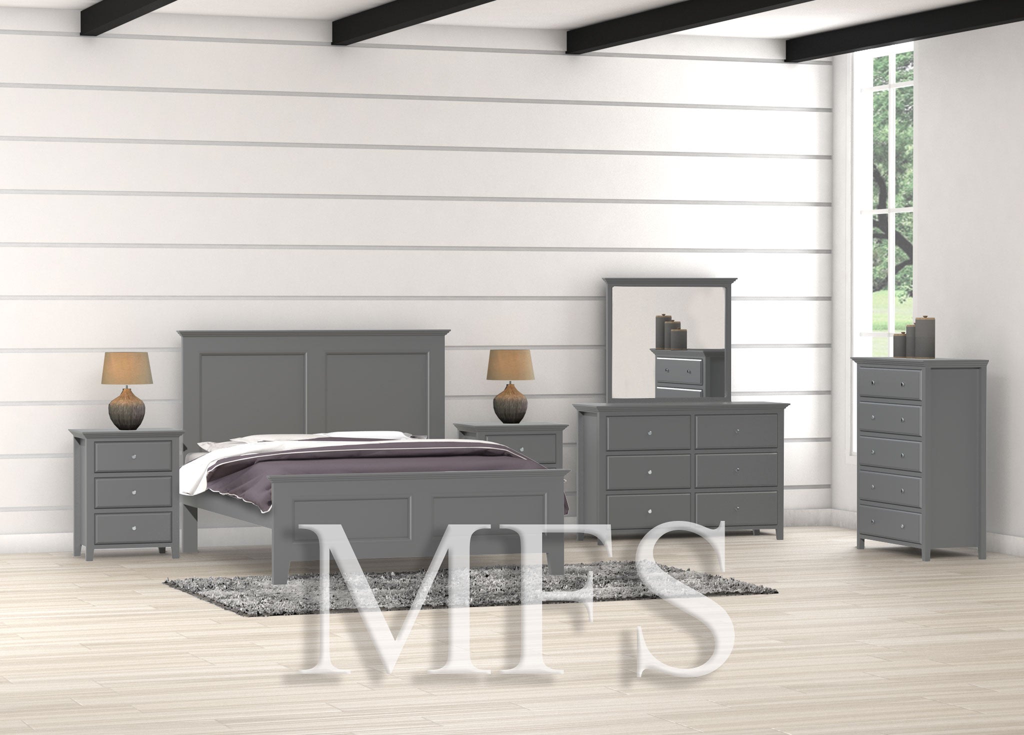 SINGLE OR KING SINGLE JASPER (CUSTOM MADE) 4 PIECE (DRESSER) BEDROOM SUITE - ASSORTED COLOURS