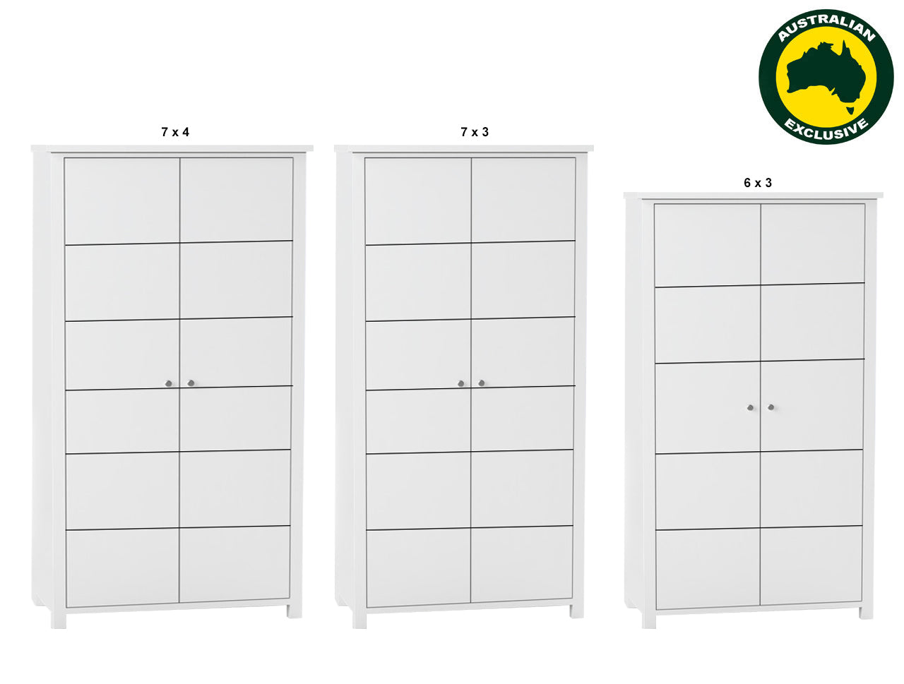 BELLEVILLE (AUSSIE MADE) 2 DOOR PANTRY COLLECTION - ASSORTED PAINTED COLOURS - STARTING FROM $899