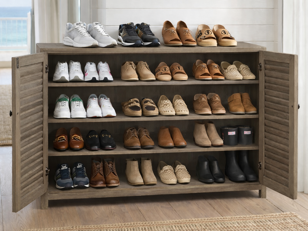 BANDY (AUSSIE MADE) SHOE CABINET WITH LATTICE DOORS COLLECTION - ASSORTED COLOURS - STARTING FROM $599