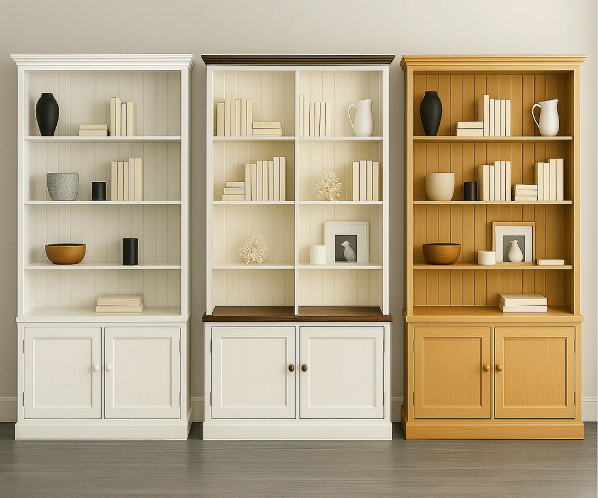 BAYSIDE (AUSSIE MADE) HIGHLINE BOOKCASE WITH DOORS COLLECTION - ASSORTED COLOURS - STARTING FROM $799