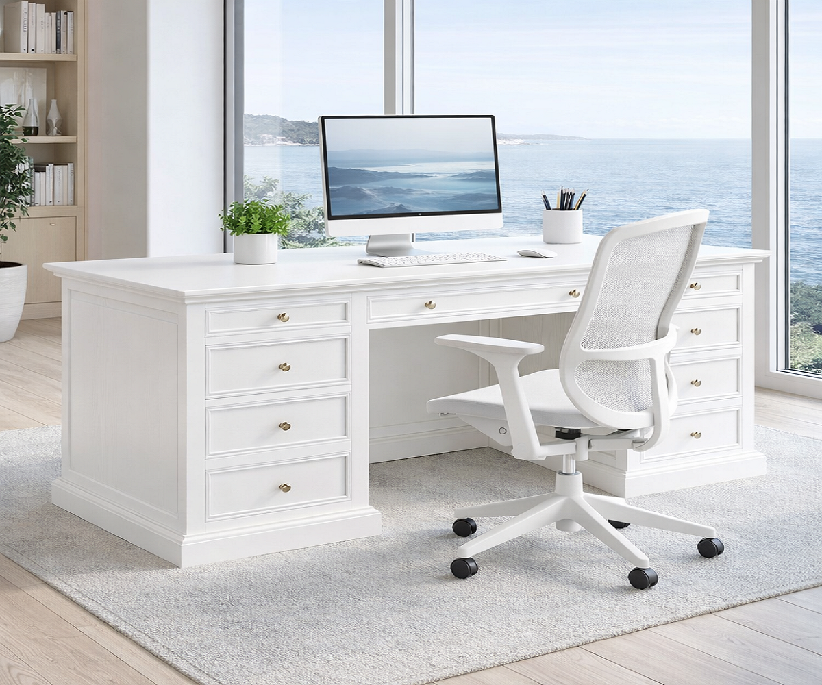 BETIS (AUSSIE MADE) 9 DRAWER DESK WITH FILING DRAWERS COLLECTION - ASSORTED COLOURS - STARTING FROM $1999