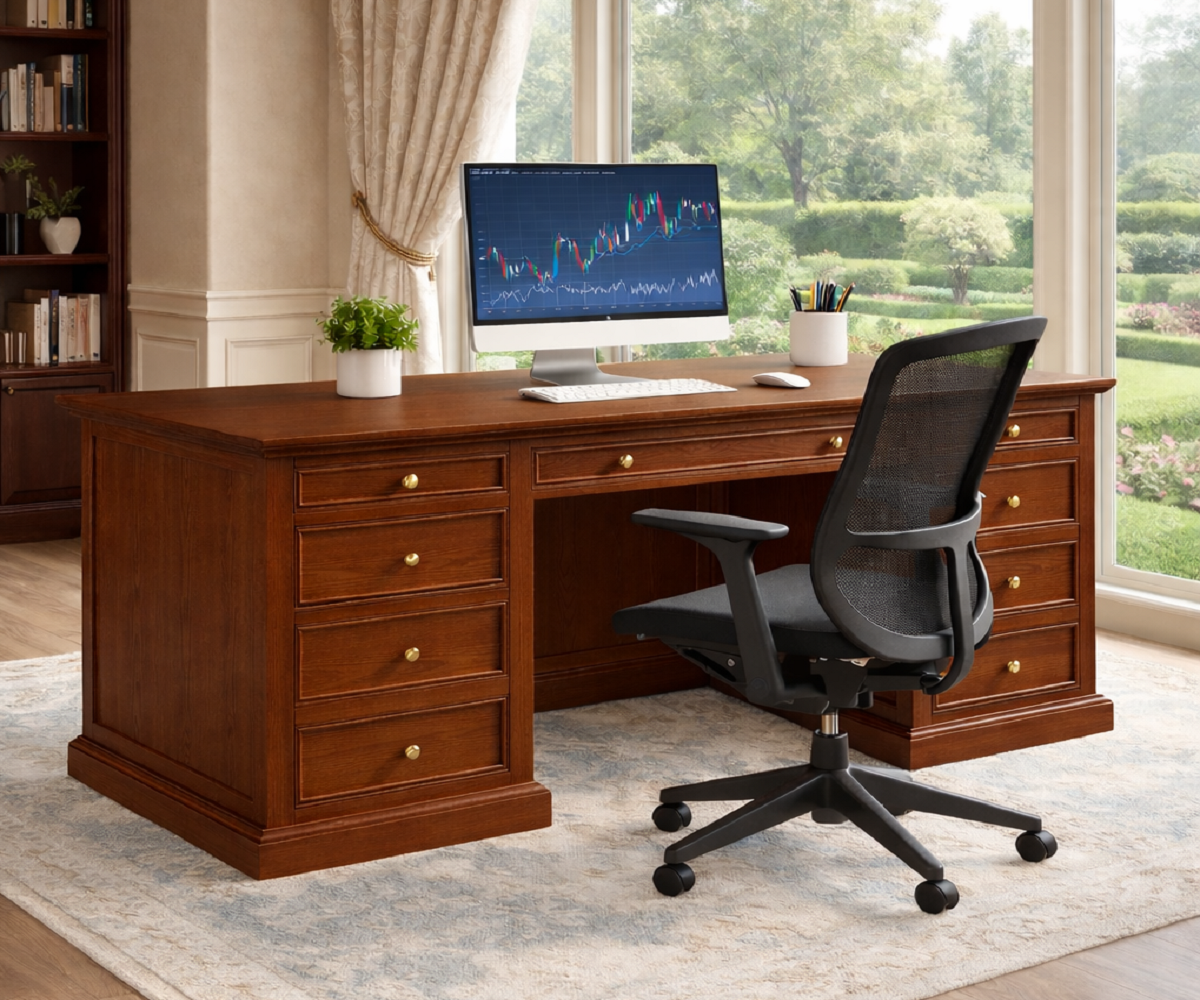 BETIS (AUSSIE MADE) 9 DRAWER DESK WITH FILING DRAWERS COLLECTION - ASSORTED COLOURS - STARTING FROM $1999