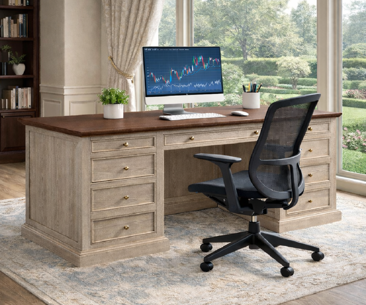 BETIS (AUSSIE MADE) 9 DRAWER DESK WITH FILING DRAWERS COLLECTION - ASSORTED COLOURS - STARTING FROM $1999