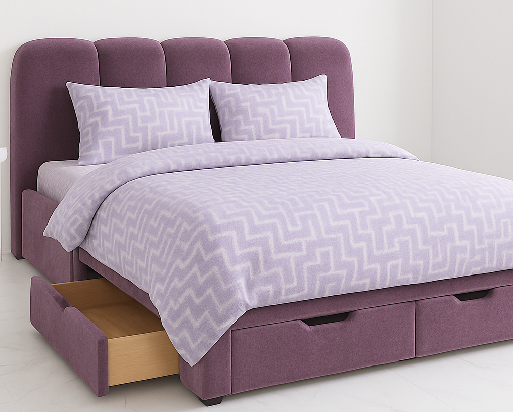 BUBBLE (AUSSIE MADE) UPHOLSTERED BEDROOM COLLECTION (DRAWERS OPTIONAL EXTRA) - ASSORTED FABRICS AND COLOURS - STARTING FROM $799