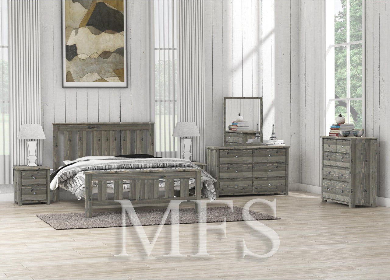 KING CASEY (CUSTOM MADE) 4 PIECE (TALLBOY) BEDROOM SUITE - ASSORTED COLOURS