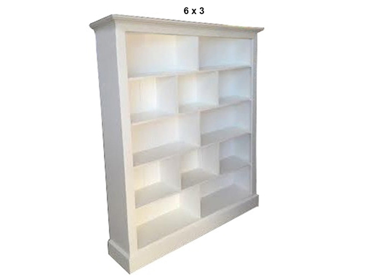 COLONIAL (AUSSIE MADE) PIGEON BOOKCASE 3 SPACE ON TOP COLLECTION - ASSORTED PAINTED COLOURS - STARTING FROM $799