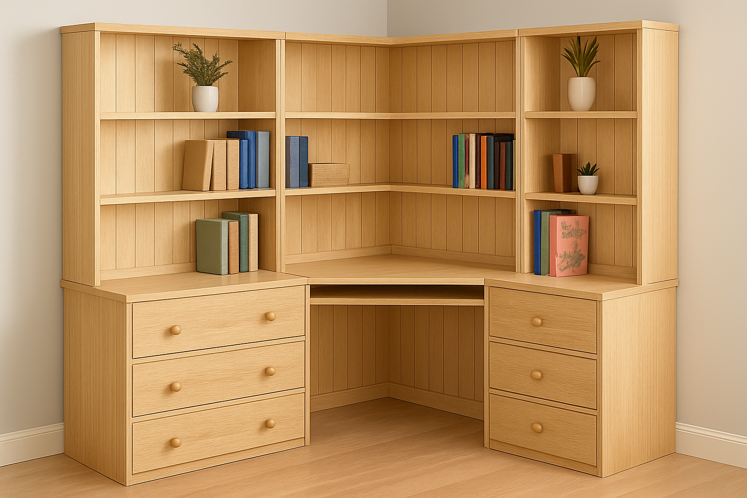 CALIFORNIA (AUSSIE MADE) 6 PIECE CORNER DESK SUITE COLLECTION - ASSORTED COLOURS - STARTING FROM $2599