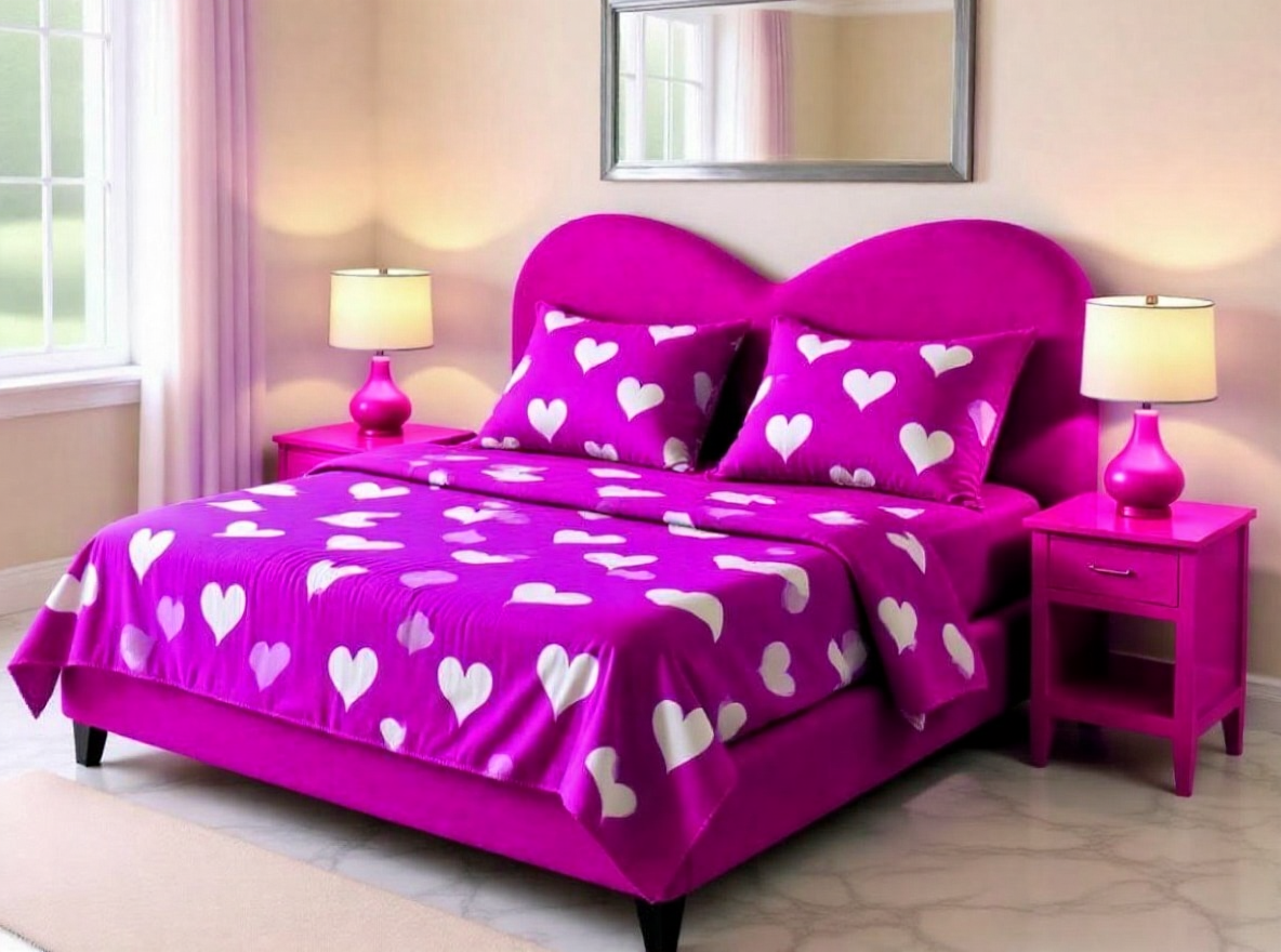PEGGY (AUSSIE MADE) UPHOLSTERED LOVE HEART BEDROOM COLLECTION – ASSORTED FABRICS & COLOURS - STARTING FROM $1999